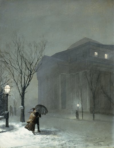 Albany in de Sneeuw door Walter Launt Palmer