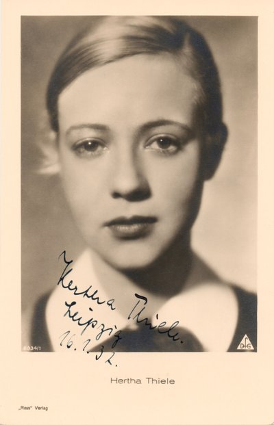 Portret van Hertha Thiele door Walter Limot