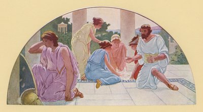 Achilles vermomd als schoolmeisje ontdekt door Ulysses door Walter MacEwen