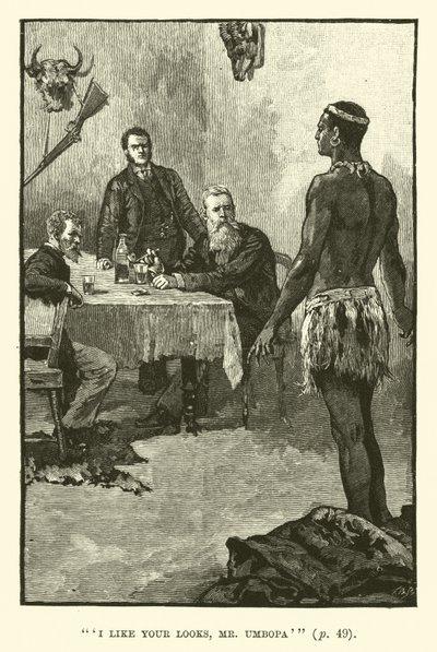 Illustratie voor King Solomons Mines door H. Rider Haggard door Walter Paget