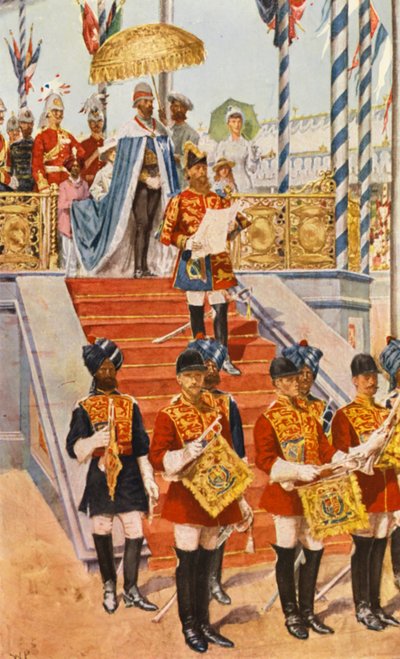 De koningin uitgeroepen tot keizerin van India door Walter Paget