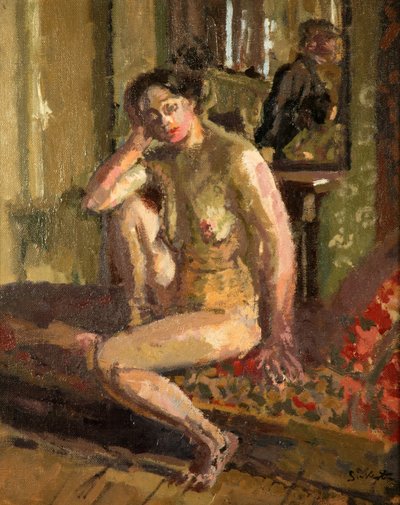 Interieur met naakt door Walter Richard Sickert