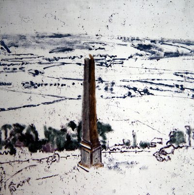 De Obelisk bij Arques, Eaulne Vallei, Dieppe door Walter Richard Sickert