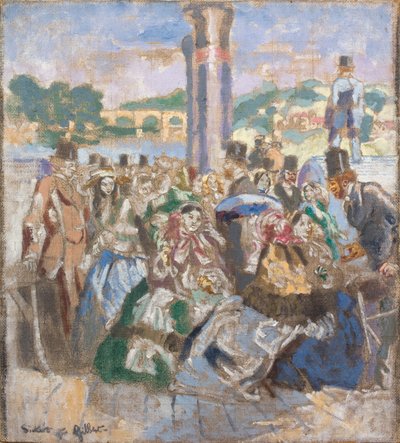 De rivier [naar John Gilbert], ca. 1930-31 (Olieverf op doek) door Walter Richard Sickert