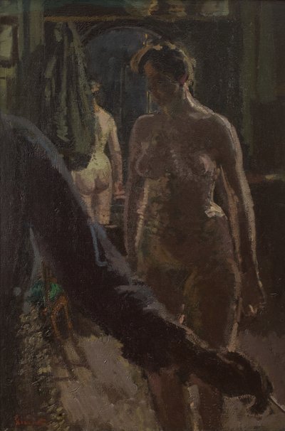 De studio: Het schilderen van een naakt door Walter Richard Sickert