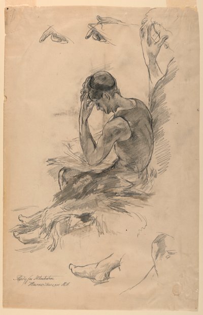 Studie voor Illustratie door Walter Shirlaw