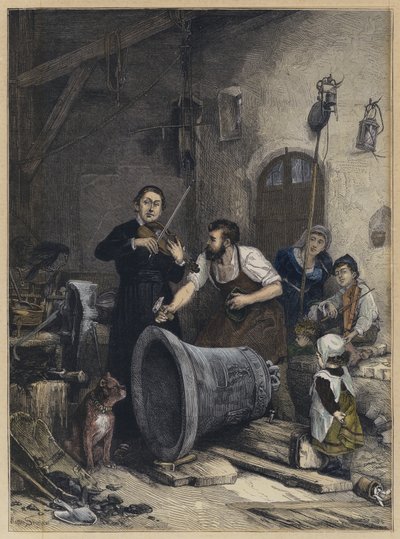 Het luiden van de klok door Walter Shirlaw