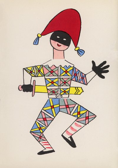 Figuren uit Kinderboeken: Harlekijn door Walter Trier