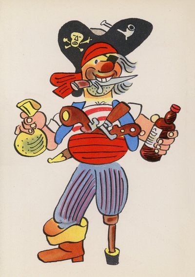 Figuren uit Kinderboeken: Long John Silver door Walter Trier