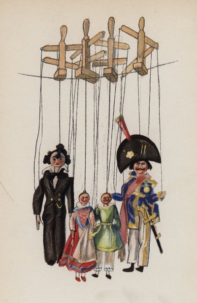 Oud speelgoed geschilderd door Walter Trier door Walter Trier