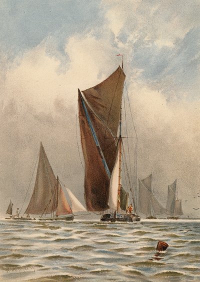 Schuiten op de Theems door Walter William May
