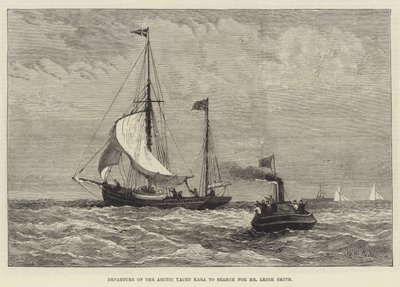 Vertrek van het Arctische Jacht Kara om te zoeken naar de heer Leigh Smith door Walter William May