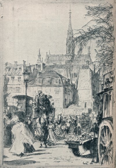 Place St. Michel, Parijs door Walter Zeising