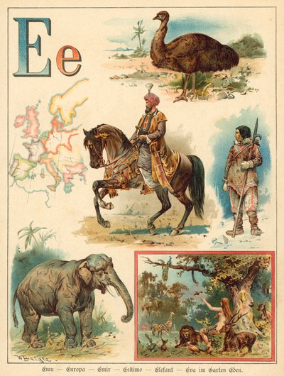 Letter E door Walter Zweigle