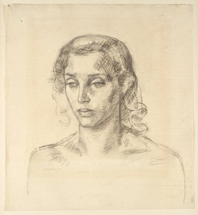 Portret van een dame door Walther Gamerith