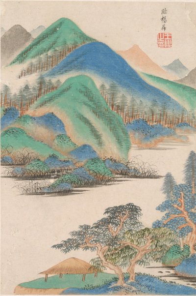 Landschap in de stijl van verschillende oude meesters: Landschap naar Yang Sheng door Wang Jian