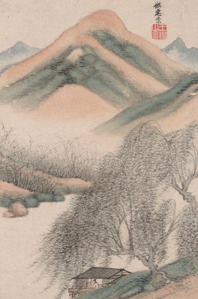 Landschappen in de stijlen van oude meesters; Landschap naar Hui Chong door Wang Jian