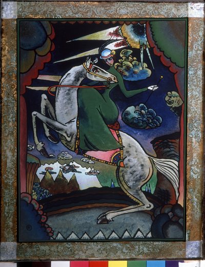 Amazone in de bergen door Wassily Kandinsky