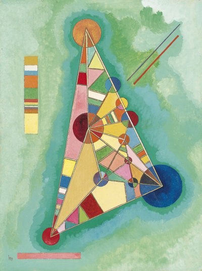 Kleurrijk in de driehoek door Wassily Kandinsky