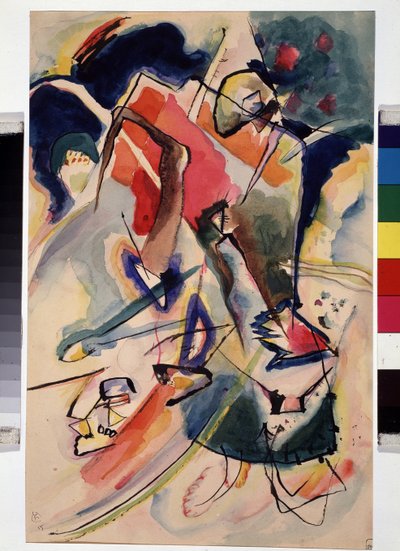 Compositie met vrouwelijke figuur door Wassily Kandinsky