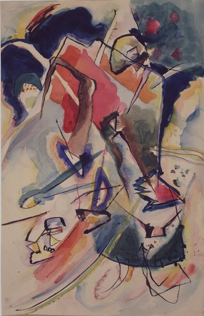 Compositie met een vrouwenfiguur door Wassily Kandinsky