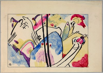 Ontwerp voor "Compositie IV" door Wassily Kandinsky