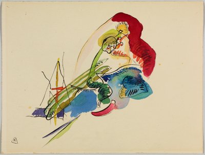 Ontwerp voor „Compositie VII“, ook wel „Bij Compositie 7 (Fragment)“ genoemd door Wassily Kandinsky