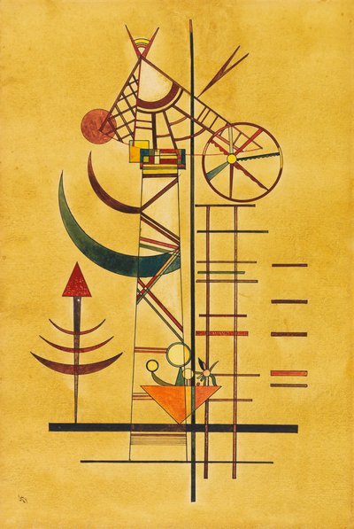 Gebogen Spitzen door Wassily Kandinsky
