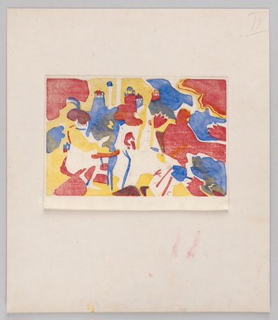 Holzschnitt zu dem Gemälde "Orientalisches" (Erster Zustand) door Wassily Kandinsky