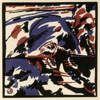 Boottocht (blad 28 uit: "Klanken") door Wassily Kandinsky