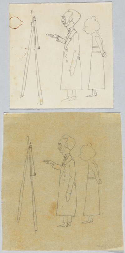 Kandinsky en Münter voor de ezel door Wassily Kandinsky