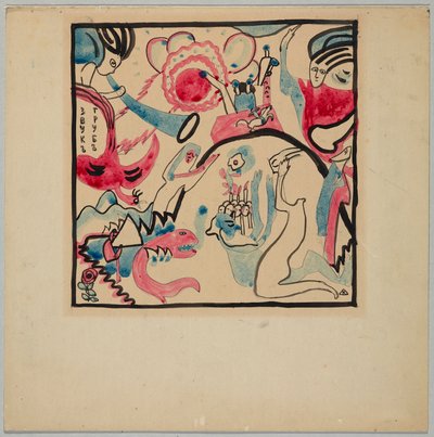 Klank van trompetten (Grote verrijzenis) door Wassily Kandinsky