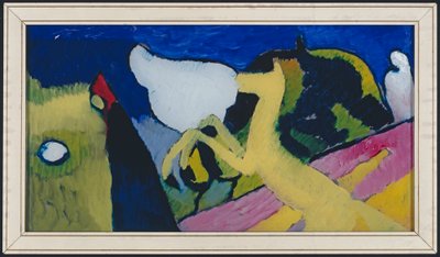 Mit gelbem Pferd door Wassily Kandinsky