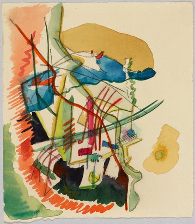 Zonder titel, ook genoemd «Aquarelstudie» door Wassily Kandinsky