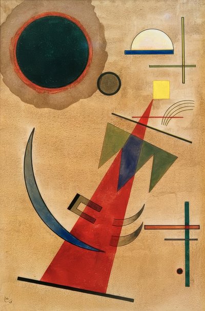 Rood in spitsvorm door Wassily Kandinsky