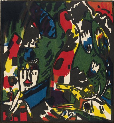 Een boogschutter. Schilderij van Vassily Kandinsky door Wassily Kandinsky