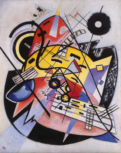 Witte stip (Samenstelling 248) door Wassily Kandinsky