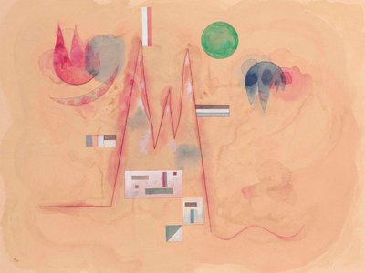 Zickzack in Weich Zigzag en entourage mou, 1933 door Wassily Kandinsky