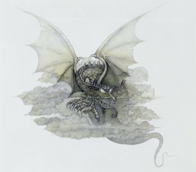 Een draak die op wolken lijkt door Wayne Anderson