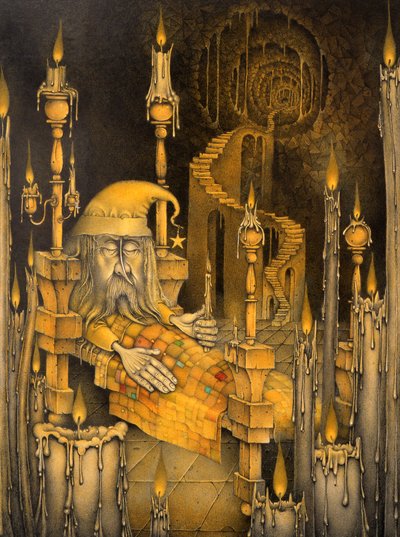 De man in de maan door Wayne Anderson