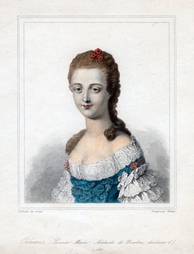 Louise Marie Adelaide de Bourbon-Penthievre, hertogin van Orleans, eind 18e eeuw, 1821 door Weber