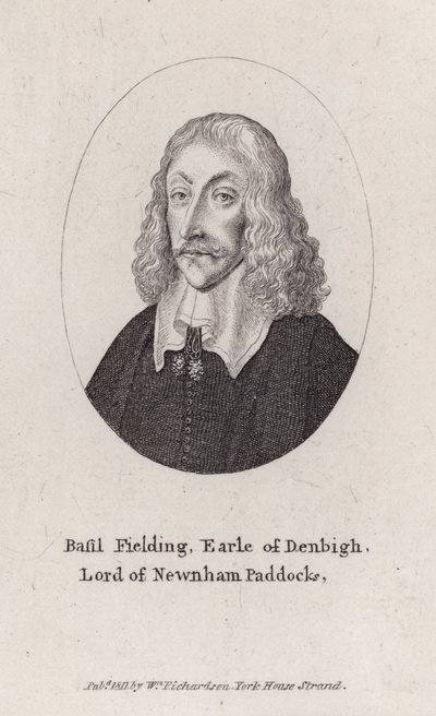 Basil Feilding, 2e graaf van Denbigh, Engelse diplomaat, politicus en parlementaire soldaat in de burgeroorlog (gravure) door Wenceslaus (after) Hollar