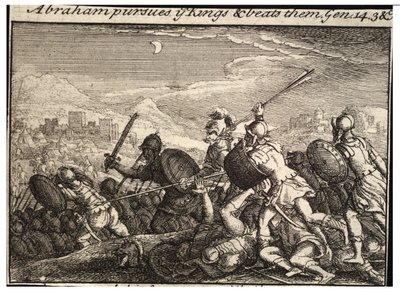 Abraham vecht tegen de koningen. Staat 2 door Wenceslaus Hollar