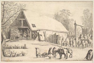 Aanbidding van de Koningen, naar Augustin Braun door Wenceslaus Hollar
