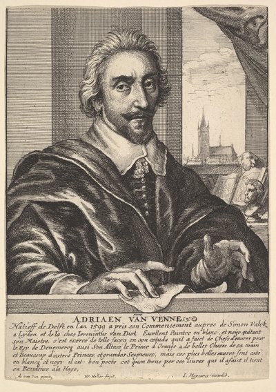 Adriaen van de Venne, 1649 door Wenceslaus Hollar