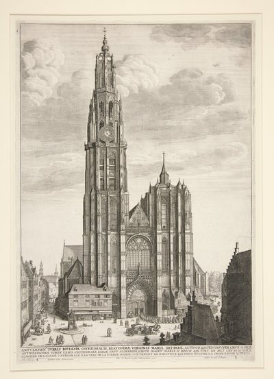 De kathedraal van Antwerpen door Wenceslaus Hollar