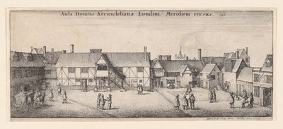 Arundel House vanuit het Zuiden door Wenceslaus Hollar