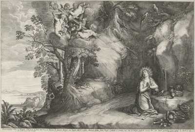 Boetvaardige Maria Magdalena door Wenceslaus Hollar