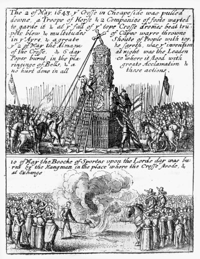Vernietiging van Cheapside Cross; het 