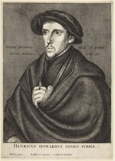 Henry Howard, graaf van Surrey door Wenceslaus Hollar